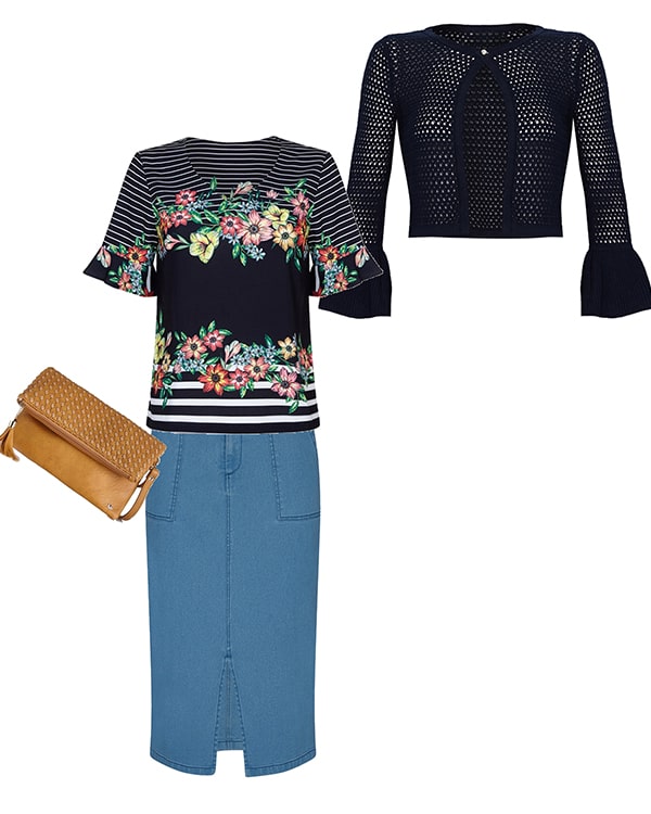Floral Stripe Top