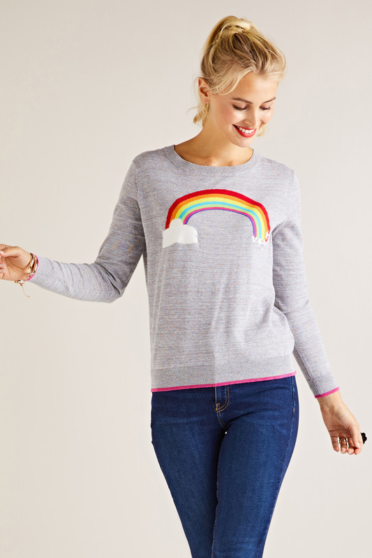 Rainbow Knitted Jumper