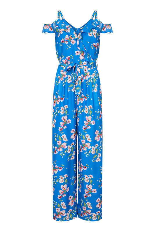 Blue Floral Jumpsuit