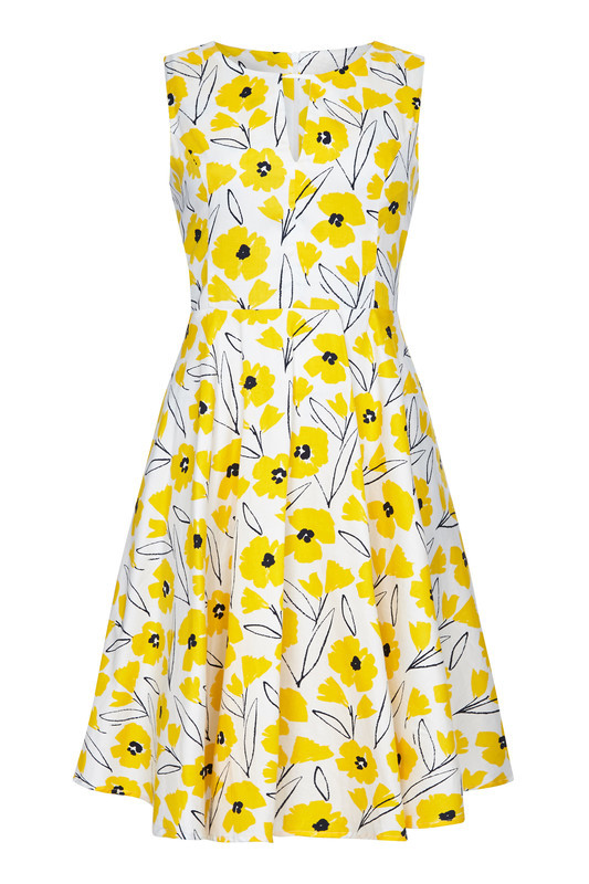 Yellow Skater Dress