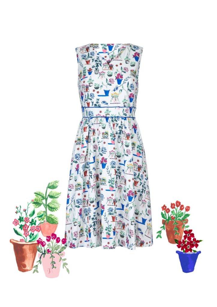 Plant Skater Dress