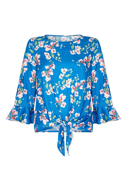 Floral Tie Blouse